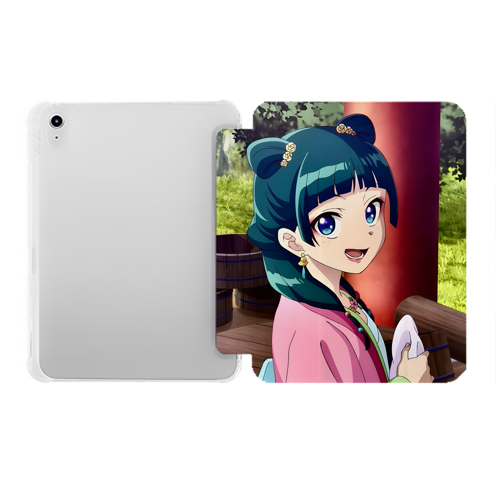 （画像用） 薬屋のひとりごと The Apothecary Diaries IPad ケース ペン収納付き 三つ折りスタンド PUレザー×シリコン 対応機種9.5/10.5/10.9インチ